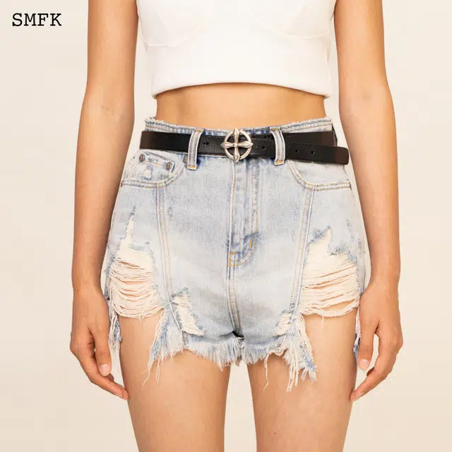 SMFK Denim Skirt Ice Blue