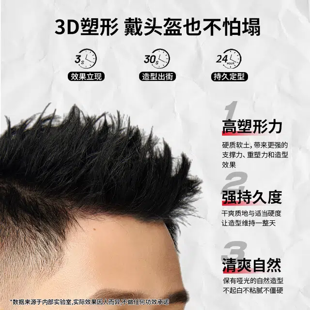 关二哥 发泥男士定型发蜡发胶定型喷雾套装清香自然蓬松哑光塑形干胶组合