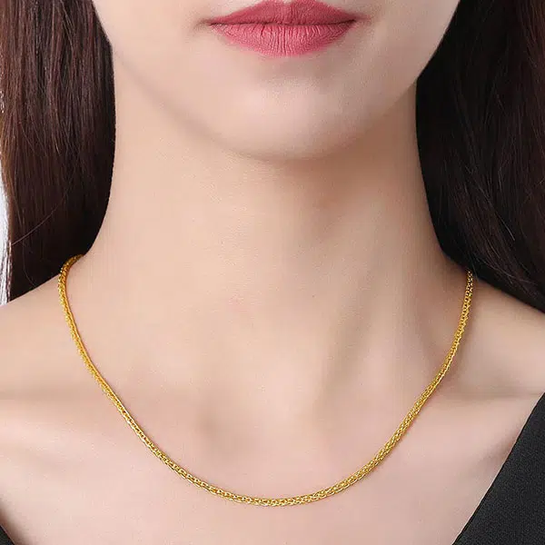 曼卡龙  万能链 足金 一口价 黄金项链 女款