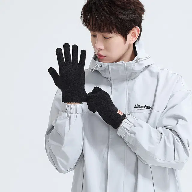 匹克 冬季保暖防寒防风骑车运动滑雪骑行针织可手机触屏 腈纶 绒线手套 男女同款情侣款