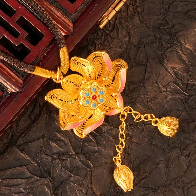 佐卡伊 花丝睡莲 精致轻奢优雅小众设计高级感 足金 一口价 黄金吊坠 女款