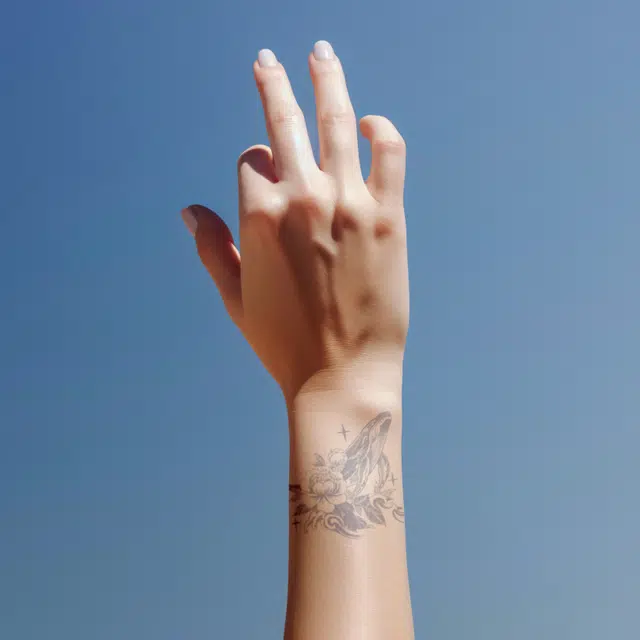 猎己  星语花羽草本纹身贴 防水防汗不反光手臂胸前小腿小众男女