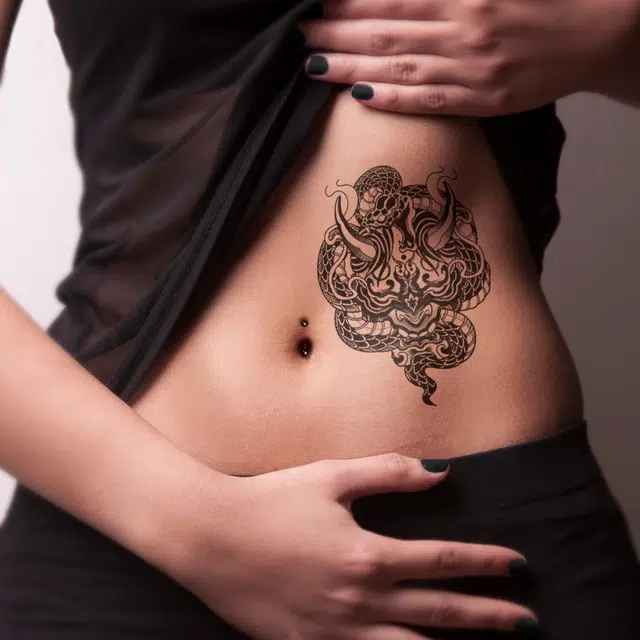 饰田  牛魇蛇魅草本防水纹身贴 持久高级性感情侣半永久超酷男女