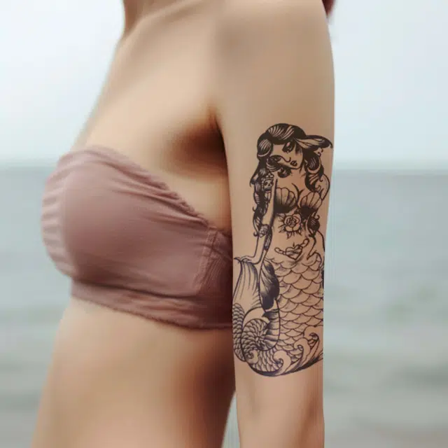 猎己  海洋之魅草本纹身贴 防水防汗不反光手臂胸前小腿小众