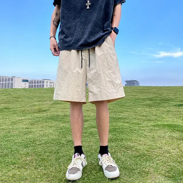 宝米卡 户外速干伞兵裤美式梭织潮牌运动沙滩五分裤透气凉感中裤休闲短裤 男女同款
