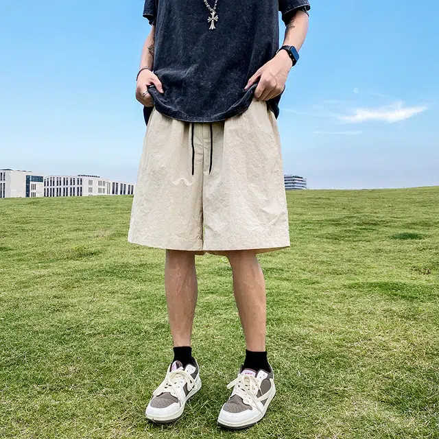宝米卡 户外速干伞兵裤美式梭织潮牌运动沙滩五分裤透气凉感中裤休闲短裤 男女同款