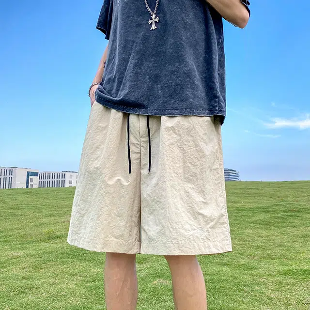 宝米卡 户外速干伞兵裤美式梭织潮牌运动沙滩五分裤透气凉感中裤休闲短裤 男女同款