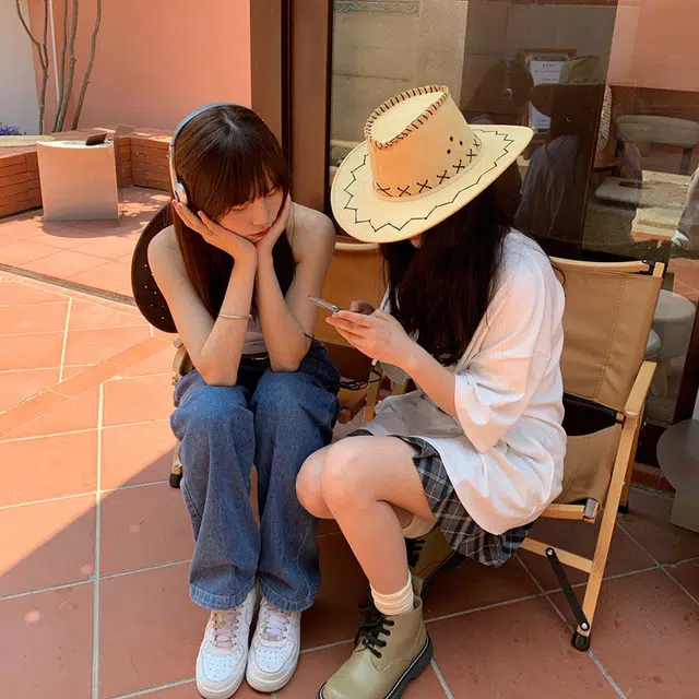 佩洛依 美式复古宽檐西部牛仔帽 四季款户外旅游运动防晒 涤纶 渔夫帽 男女同款情侣款