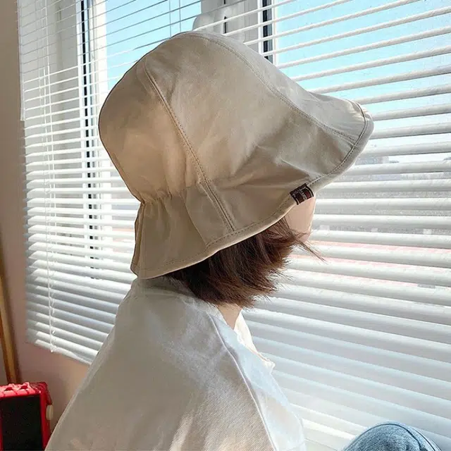 佩洛依 褶皱松紧显脸小双面戴防晒 棉涤 渔夫帽 女款