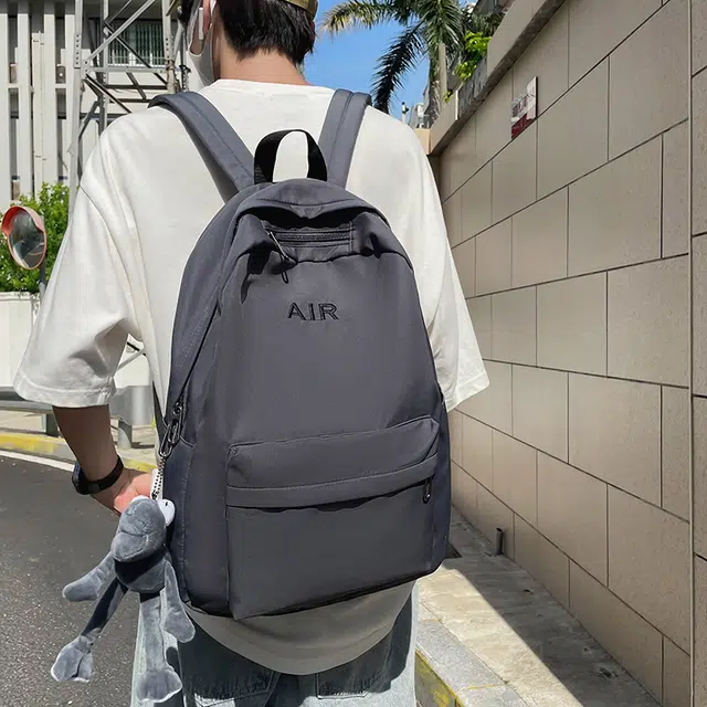 爱尔绅特 书包纯色大容量日系 尼龙 双肩包 男女同款情侣款 多色