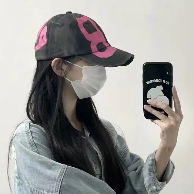 佩洛依 美式复古做旧印花水洗破洞遮阳时尚百搭大头围显脸小 涤纶 鸭舌帽 男女同款情侣款