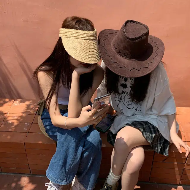 佩洛依 美式复古宽檐西部牛仔帽 四季款户外旅游运动防晒 涤纶 渔夫帽 男女同款情侣款