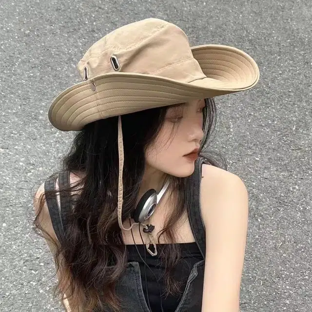 佩洛依 速干大帽檐遮阳可折叠 涤纶 渔夫帽 男女同款情侣款