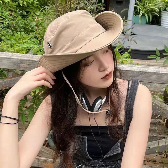 佩洛依 速干大帽檐遮阳可折叠 涤纶 渔夫帽 男女同款情侣款