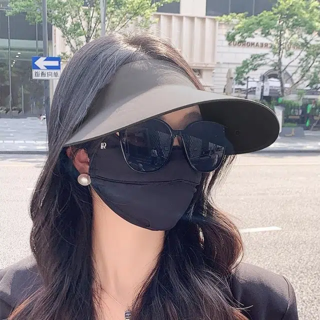 佩洛依 防紫外线无痕遮阳可折叠超轻空顶 户外运动跑步时尚百搭显脸小 锦纶 防晒帽 男女同款情侣款