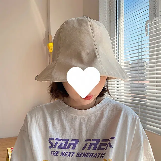 佩洛依 褶皱松紧显脸小双面戴防晒 棉涤 渔夫帽 女款