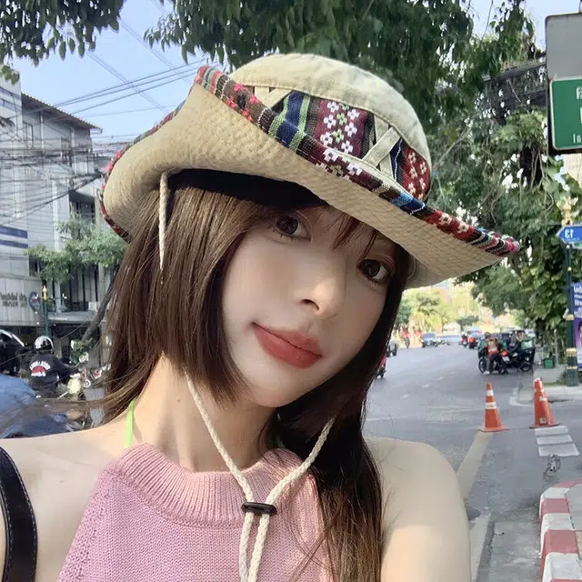 佩洛依 遮阳户外钓鱼大檐 棉 渔夫帽 男女同款情侣款
