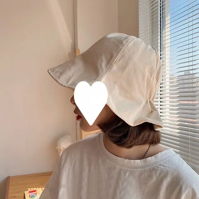 佩洛依 褶皱松紧显脸小双面戴防晒 棉涤 渔夫帽 女款