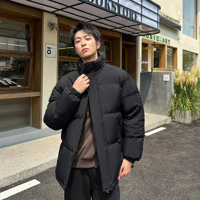 棉基因 冬季多巴胺纯色优质棉棒球服保暖高个小个子日系男简约潮流夹棉袄子美式高街工装风青少年职场通勤学院风棉衣外套 男女同款