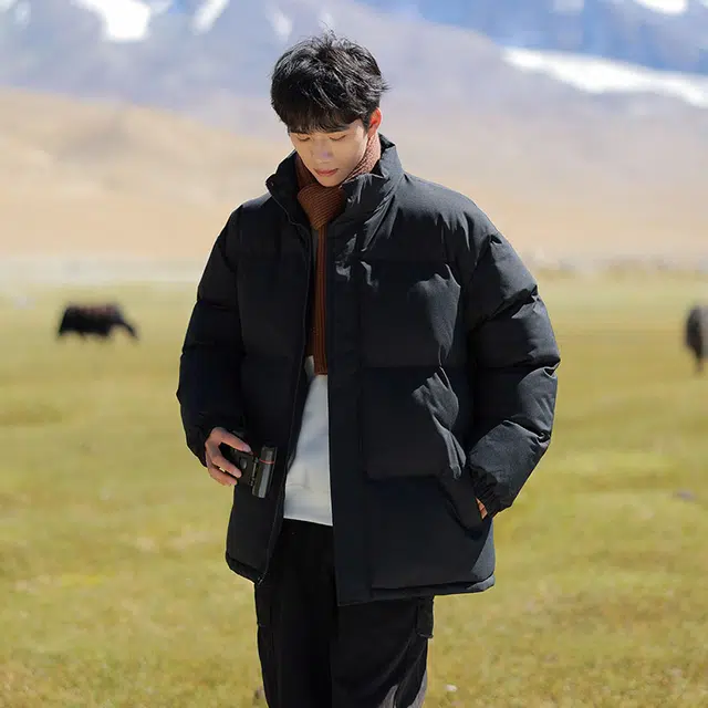 棉基因 冬季马卡龙色纯色优质棉棒球服保暖高个小个子日系男简约潮流夹棉袄子美式高街工装风青少年职场通勤学院风棉衣外套 男女同款