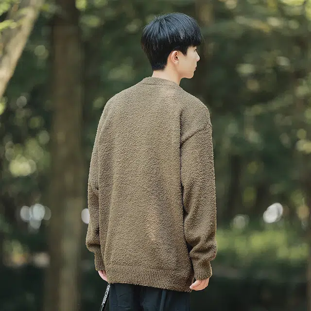 棉基因 清新森系亲肤舒适肌理感毛线衣厚实内搭休闲运动氛围感职场通勤极简风女装高街美式打底衣松弛感青少年学院风毛衣 男女同款