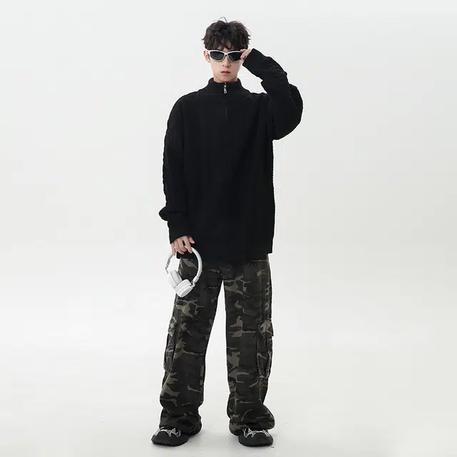 棉基因 清新森系肌理感麻花老钱风毛线衣厚实内搭休闲运动氛围感职场通勤极简风女装高街美式亲肤打底衣松弛感青少年学院风毛衣 男女同款