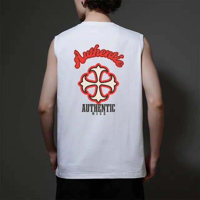 棉基因 宽松圆领外穿打底衫篮球运动美式复古高街健身肌肉攀岩跑步训练凉感排汗吸湿坎肩无袖背心 男女同款