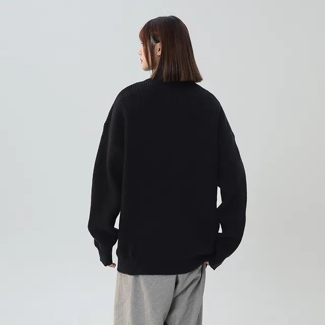 棉基因 立领半开襟清新森系肌理感毛线衣厚实内搭休闲运动氛围感职场通勤极简风女装高街美式亲肤打底衣松弛感青少年学院风毛衣 男女同款