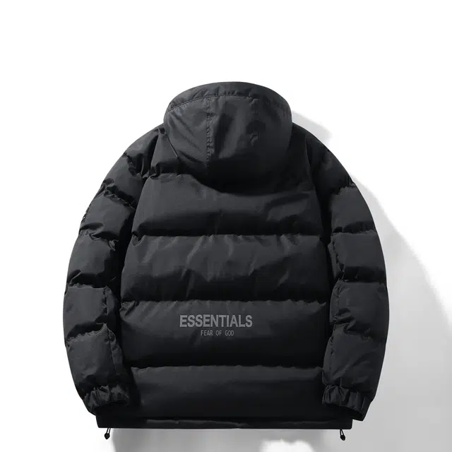 棉基因 冬季纯色连帽优质棉棒球服保暖高个小个子立领日系男简约潮流夹棉袄子美式高街工装风青少年职场通勤学院风棉衣外套 男女同款