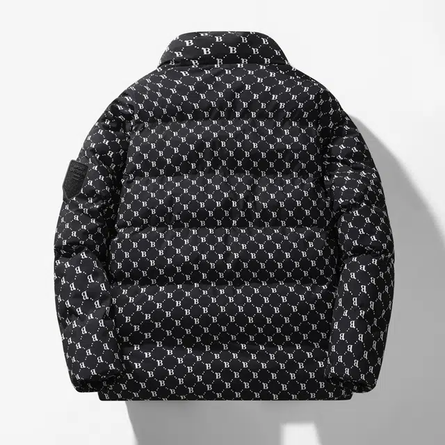 棉基因 冬季满印字母提花老花纯色贴标优质棉棒球服保暖日系男简约潮流夹棉袄子美式高街工装风青少年职场通勤学院棉衣外套 男女同款