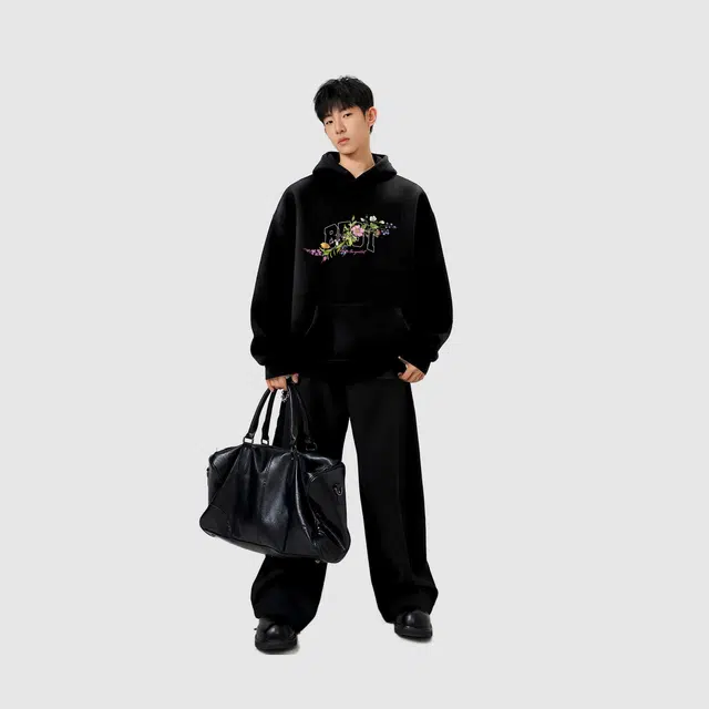 棉基因 早秋校园学院风青春简约清新男生帽子高街潮牌经典国潮辣妹韩系女潮男青少年复古男装户外通勤慵懒风基础款打底连帽卫衣 男女同款