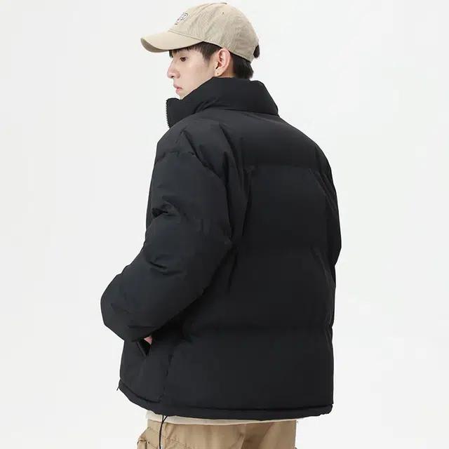 棉基因 冬季极简修身纯色优质棉棒球服保暖高个小个子日系男简约潮流夹棉袄子美式高街工装风青少年职场通勤学院风棉衣外套 男女同款