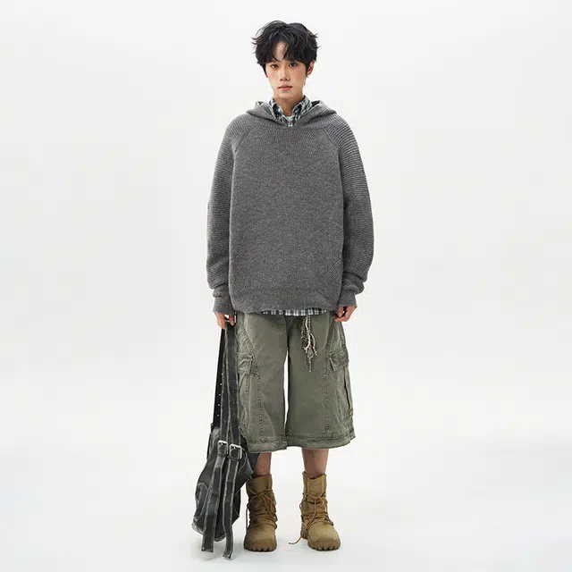 棉基因 松弛感针织清新森系肌理感毛线衣厚实内搭休闲运动氛围感职场通勤极简风女装高街美式亲肤打底衣青少年学院风毛衣 男女同款