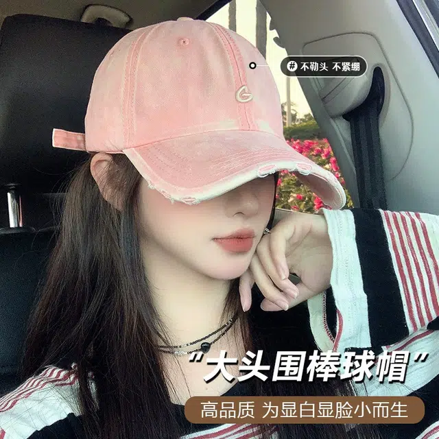 浪莎 磨破做旧风刺绣休闲百搭 棉 鸭舌帽 男女同款情侣款