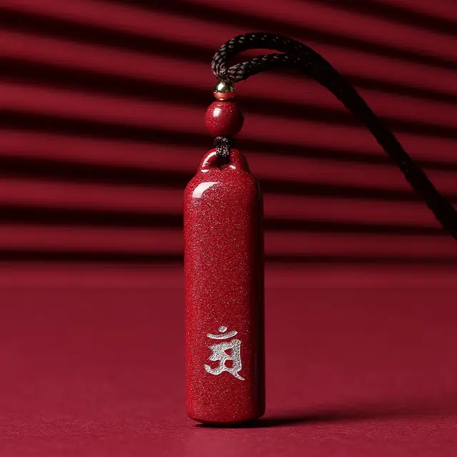 宝致 护身符守护 再造辰砂朱砂 玉石项链 男女同款情侣款