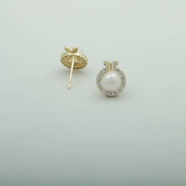 品彩 蝴蝶高级感 轻奢年轻气质 淡水珍珠 耳环 女款