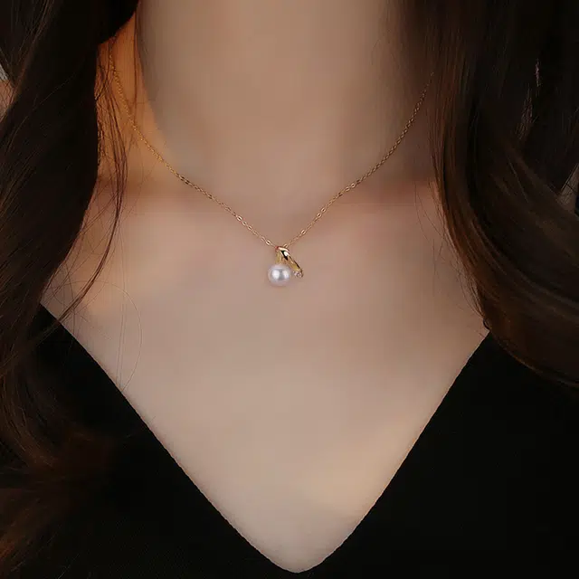 品彩 轻奢高级感 小香风 几何 淡水珍珠 项链 女款