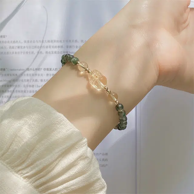轻奢高级感 气质时尚 精致百搭 水晶貔貅 品彩 好运 财源滚滚 四季发财 玛瑙 手串 女款