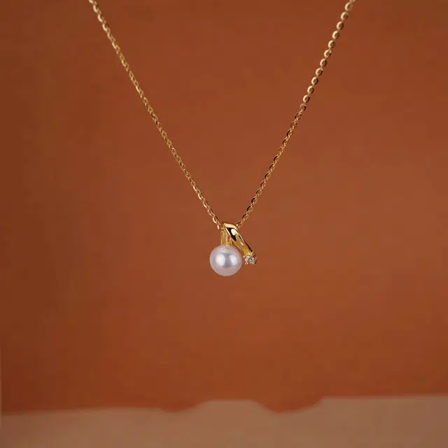 品彩 轻奢高级感 小香风 几何 淡水珍珠 项链 女款