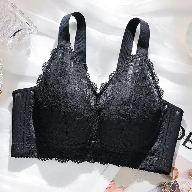 图兰朵 超薄全罩杯内衣女大胸显小提拉聚拢防下垂收副乳束胸侧收无钢圈舒适透气美背文胸 女款