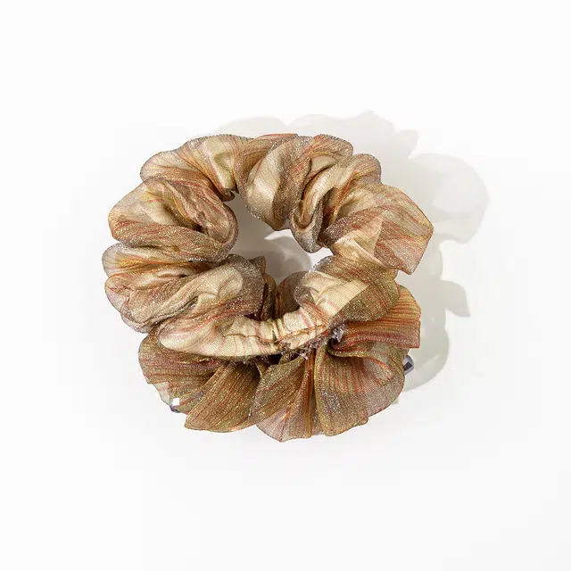卡铂雅 棕色花朵 潮流设计港风气质复古 极简高级感发圈 发饰 女款 礼盒装