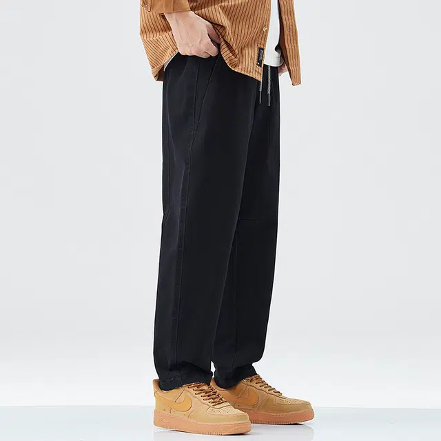 希越 日系弹力百搭运动锥形宽松休闲裤 男款