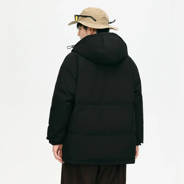 希越 男女同款宽松大码连帽外套御寒保暖轻薄棉袄羽绒服 男款