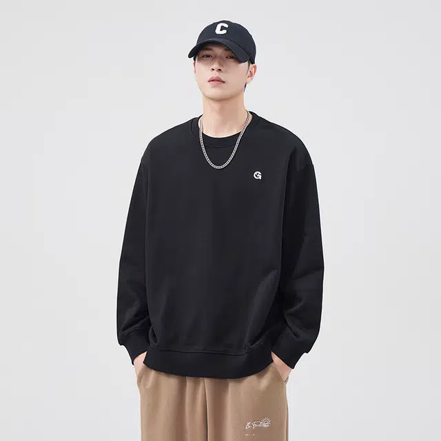 希越 日系简约百搭休闲圆领卫衣 男款