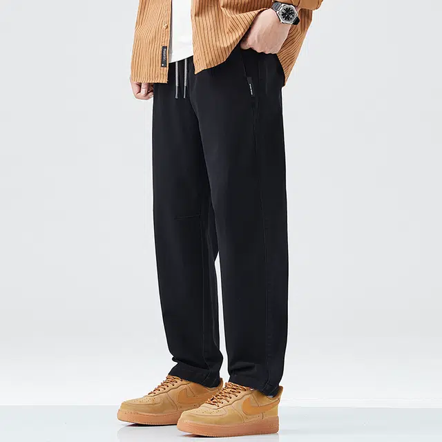 希越 日系弹力百搭运动锥形宽松休闲裤 男款