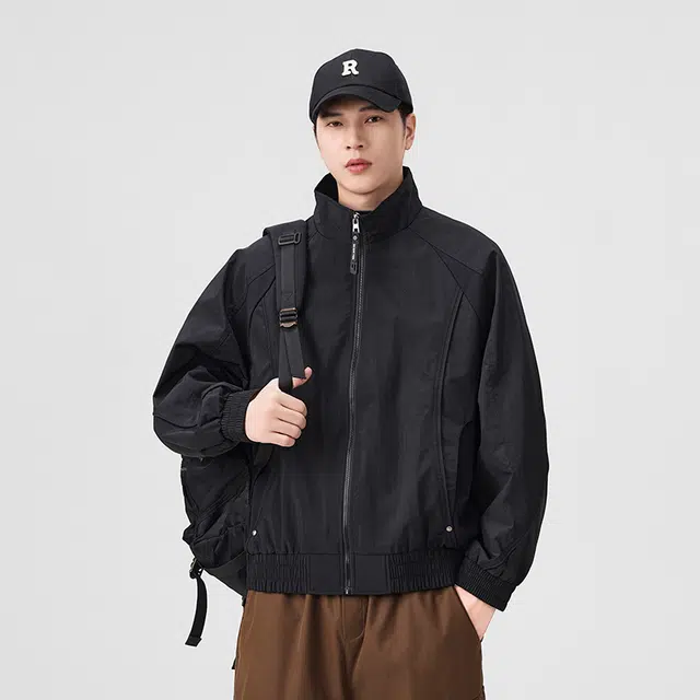 希越 美式飞行工装立领舒适百搭夹克 男款