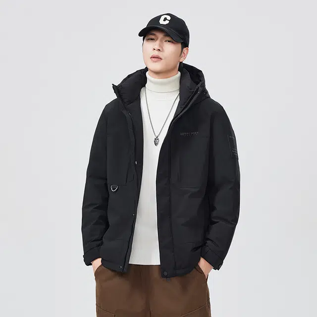 希越 鸭绒石墨烯黑科技发热保暖羽绒服 男款