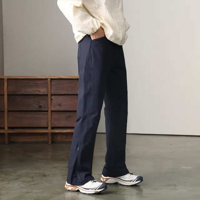 希越 户外三防裤子直筒宽松纯色四面弹百搭长裤潮牌时尚大码休闲裤 男款