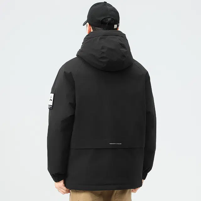 希越 户外山系连帽工装宽松大码外套羽绒服 男款