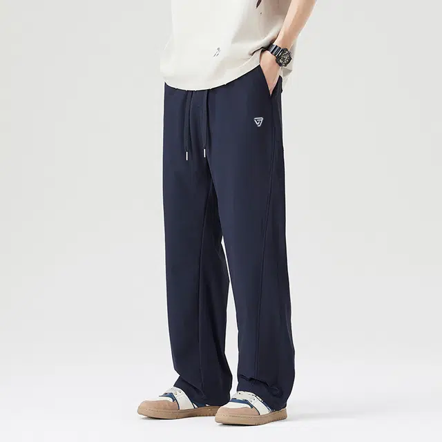 希越 美式高街运动时尚宽松长裤户外速干面料耐磨柔软舒适垂感直筒裤子休闲裤 男款